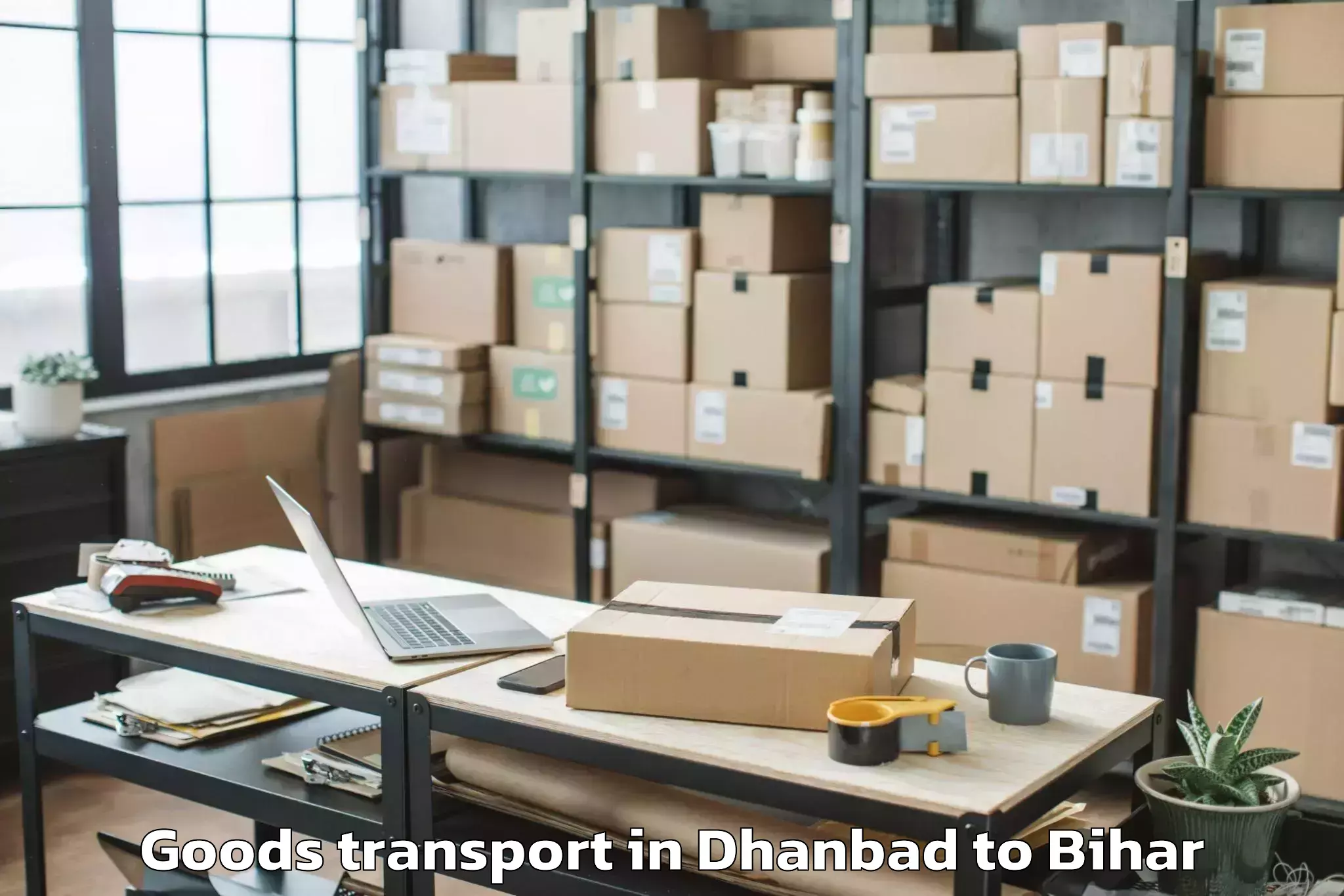 Easy Dhanbad to Ghoghardiha Goods Transport Booking